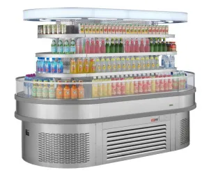 Turbo Air - TIOM-48RSRS-N, 96"L Oval Type Combined Unit, 48"Half-Round (2EA) 48"Square (1EA) - Stainless steel