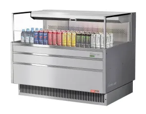 Turbo Air - TOM-48L-UF-S-1S-N, 46-3/4"L Low Profile Glass Side Panel - European Straight / Stainless Steel