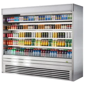 Turbo Air - TOM-96ES-N, 96"L Vertical Air Curtain, Stainless steel