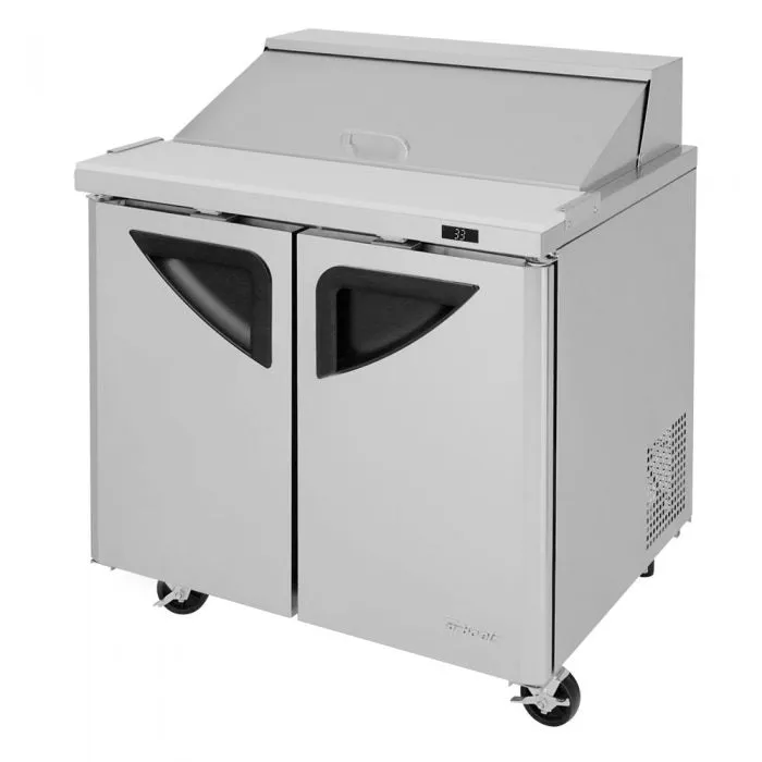 Turbo Air - TST-36SD-N6, Commercial Super Deluxe sandwich/salad unit, Two-sectio