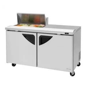 Turbo Air - TST-60SD-08S-N, Commercial Super Deluxe Sandwich/Salad Unit (8) 1/6 size (4?? D) condiment pans