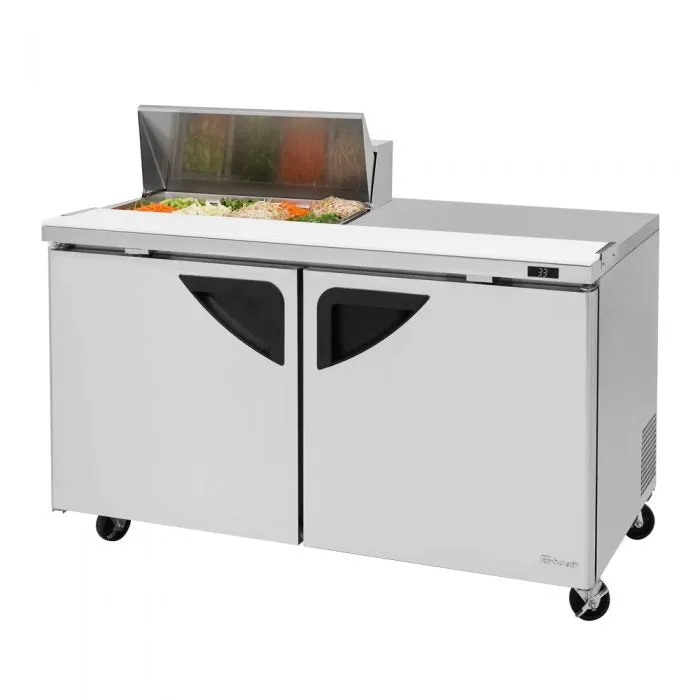 Turbo Air - TST-60SD-08S-N, Commercial Super Deluxe Sandwich/Salad Unit (8) 1/6 size (4?? D) condiment pans