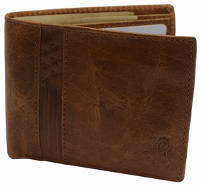 Usa Rfid Mens Wallet Slim Passcase Bifold With Id Window & Gift Box Us Design Todays Special Savings