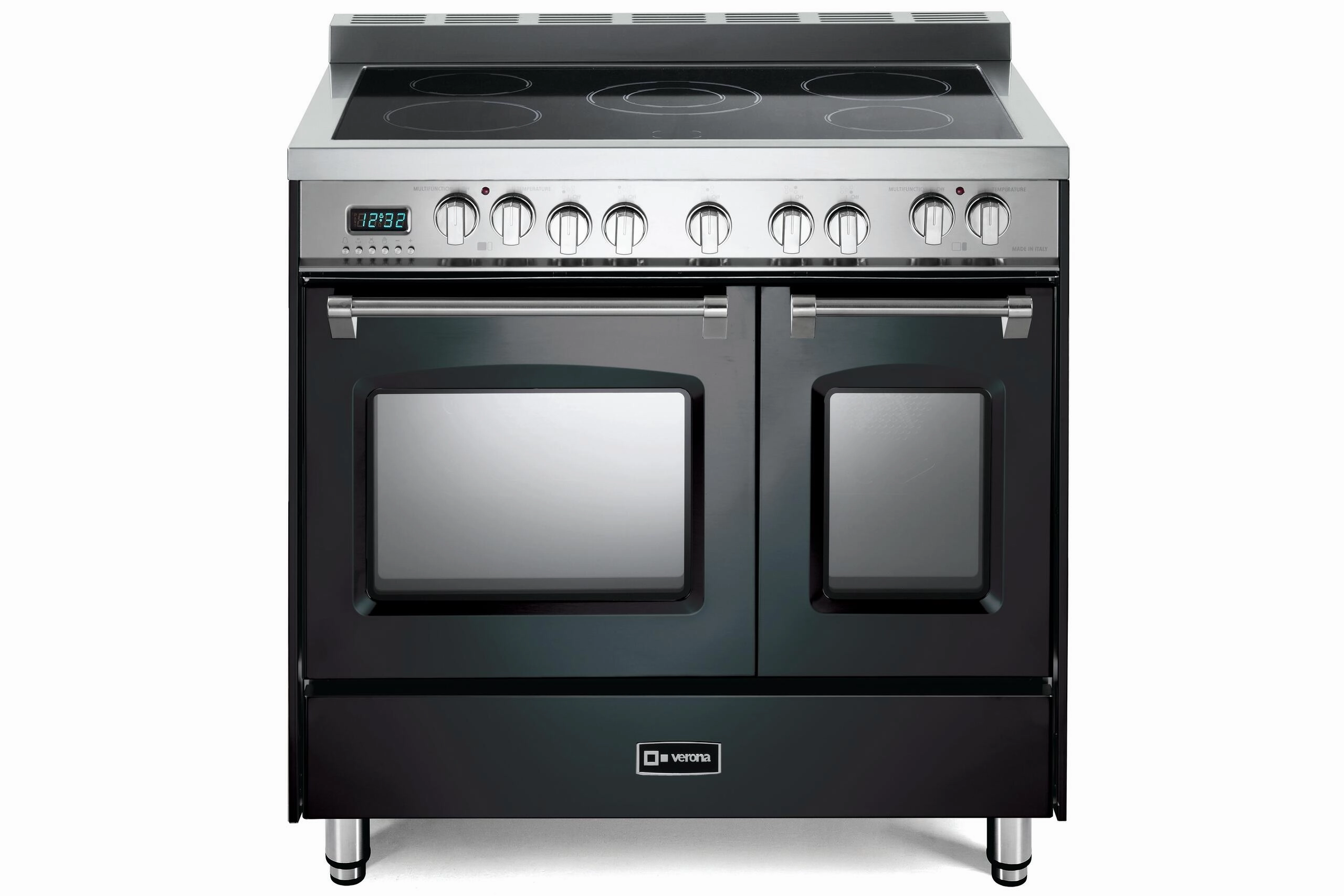 Verona VPFSEE365DE Prestige 36" Electric Glass Top Double Oven Range - Matte Black