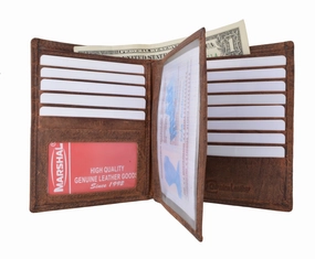 Todays Special Savings Flash Sale Alert Vintage Genuine Leather Rfid Blocking Bifold Hipter Multi Card Id Holder Men'S Wallet Rfid5502Htc