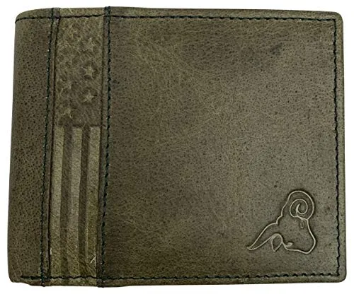Wallet For Men Rfid Blocking Leather Bifold Double Id Flap Wallet Usa Series Gift Box Special Price Offer EndofWeek Deals