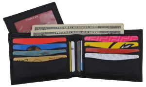 Men'S Premium Leather Rfid Bifold Wallet W/ Removable Front Id Card Holder Special Deal Frenzy Todays Special Savings