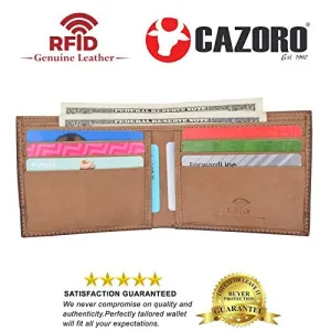 Save More Online Trending Deals Today Mens Slim Bifold Wallet Rfid Blocking Front Pocket Genuine Hunter Leather Wallets For Men