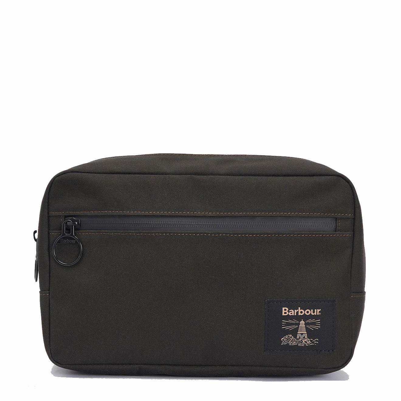 Barbour Field Canvas Washbag Olive/Black Gift Sale Event MustHave Items