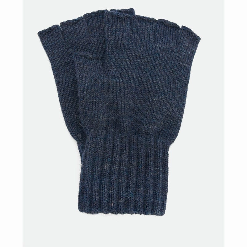 Big Sale Today Clearance Blowout Barbour Fingerless Mens Lambswool Gloves - Navy