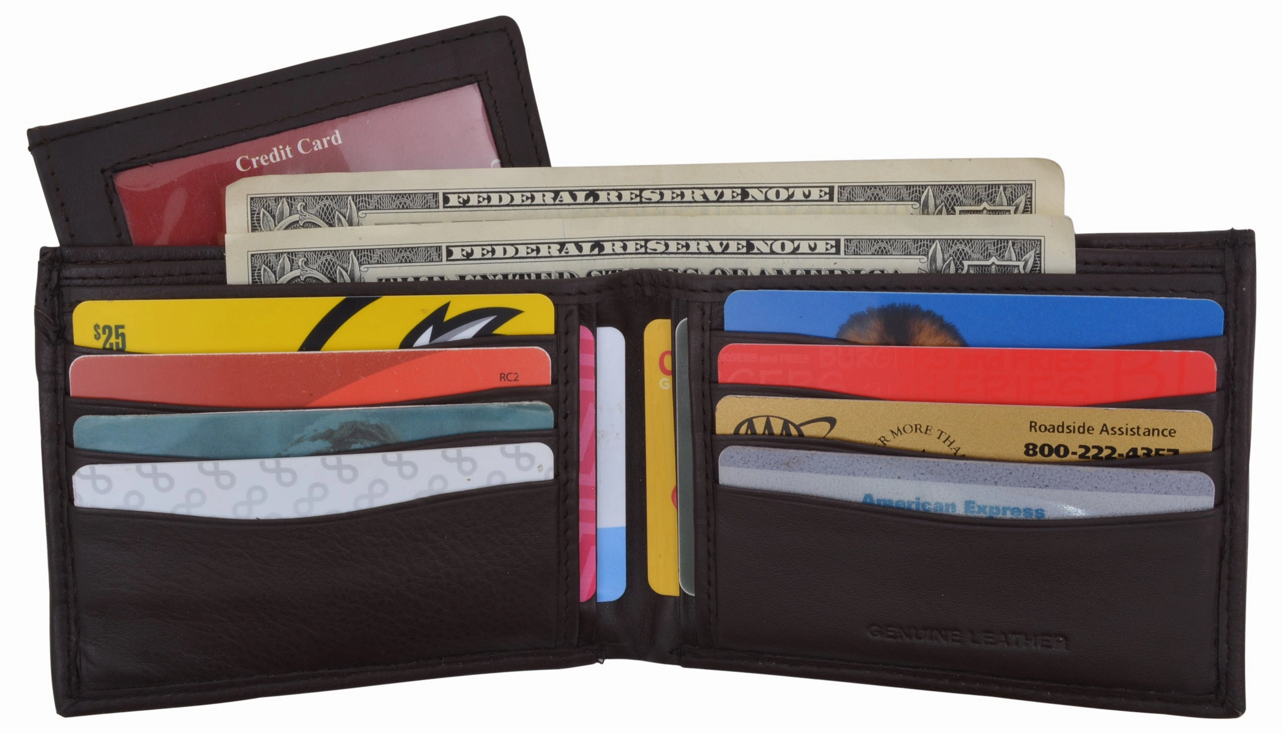 Trending Deals Today Men'S Premium Leather Rfid Bifold Wallet W/ Removable Front Id Card Holder