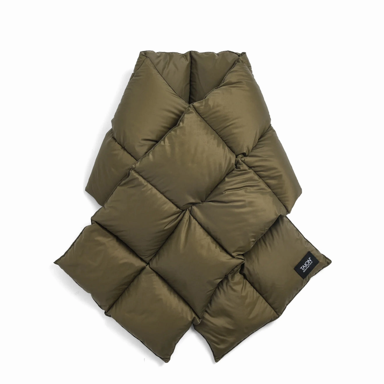 Taion Reversible Mountain Down Volume Muffler Olive Big Hot Sale Flash Pick Today