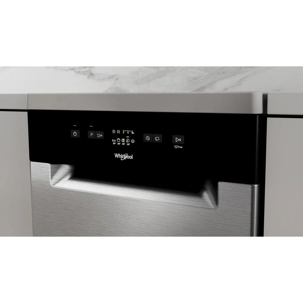Whirlpool Dishwasher A , 6Lit, 5Progammes, Overflow Inox
