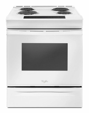 Whirlpool WEC310S0FW 4.8 Cu. Ft. Guided Electric Front Control Coil Range
