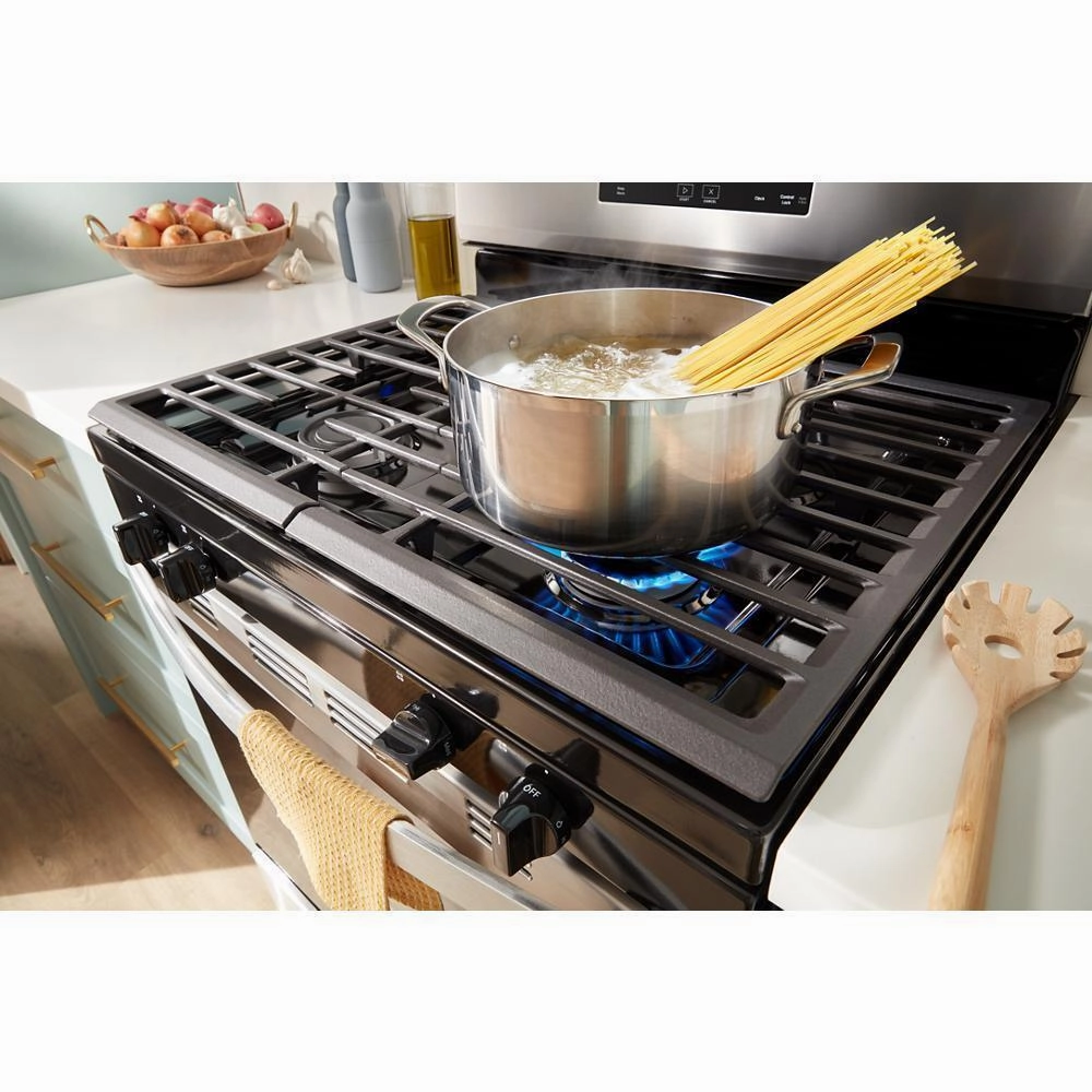 Whirlpool WFGS3530RS 30-Inch Self Clean Gas Range With No Preheat Mode