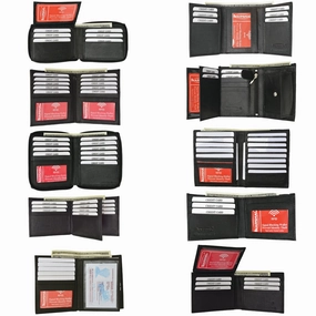 Save Big Today Exclusive Online Discount Wholesale Rfid Blocking Black Men'S Premium Leather Bifold & Trifold Wallets