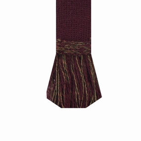 William Powell Merino Mix Garter Ties (Pair) - Burgundy / Spruce Flash Sale Alert Special Online Offer