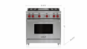 Wolf GR364G 36" Gas Range - 4 Burners And Infrared Griddle