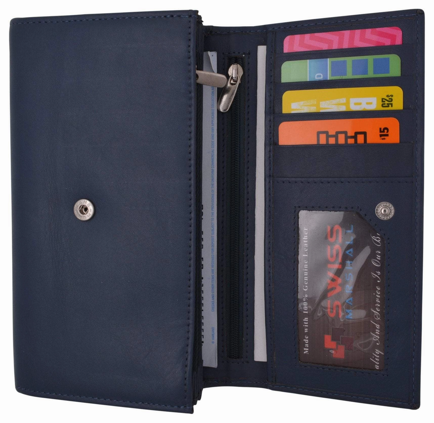 Grab It Fast Special Price Offer Women Rfid Blocking Real Leather Wallet - Clutch Checkbook Wallet For Women