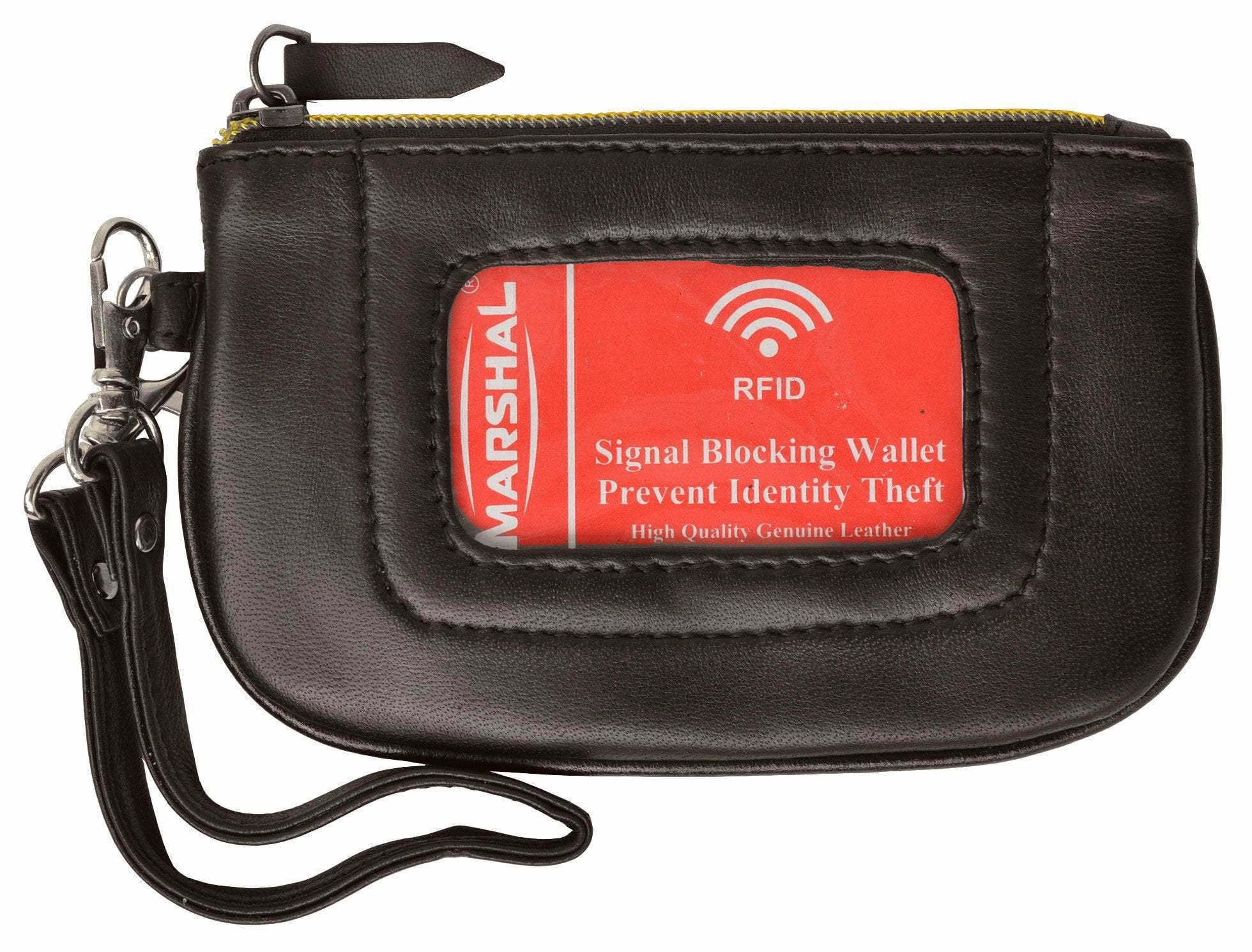 Save More Now Women'S Premium Leather Rfid Blocking Safe Zip Id Pouch Rfid P 1110 (C)