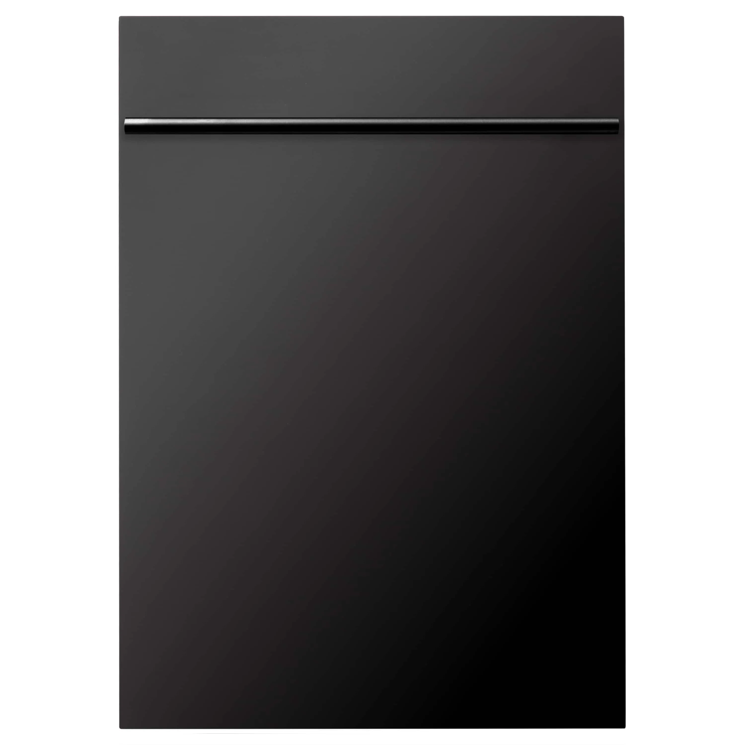 ZLINE 18-Inch Compact Black Stainless Steel Top Control Dishwasher with Stainless Steel Tub and Modern Style Handle, 40dBa (DW-BS-H-18)
