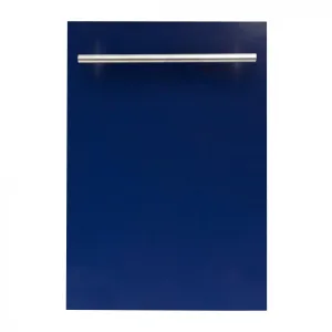 ZLINE 18-Inch Dishwasher in Blue Gloss with Stainless Steel Tub and Modern Style Handle (DW-BG-H-18)