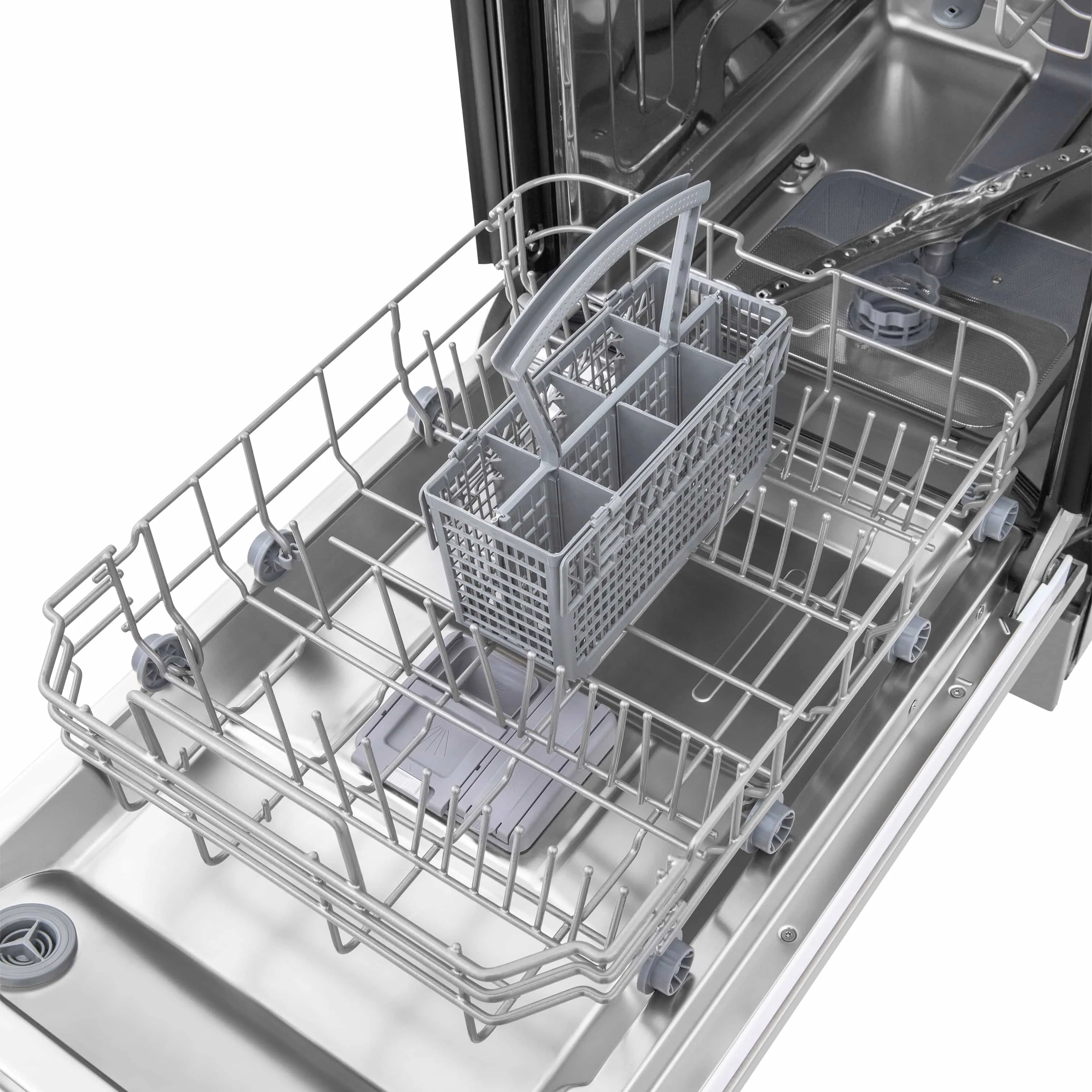 ZLINE 18-Inch Dishwasher in DuraSnow Stainless Steel with Stainless Steel Tub and Modern Style Handle (DW-SN-18)