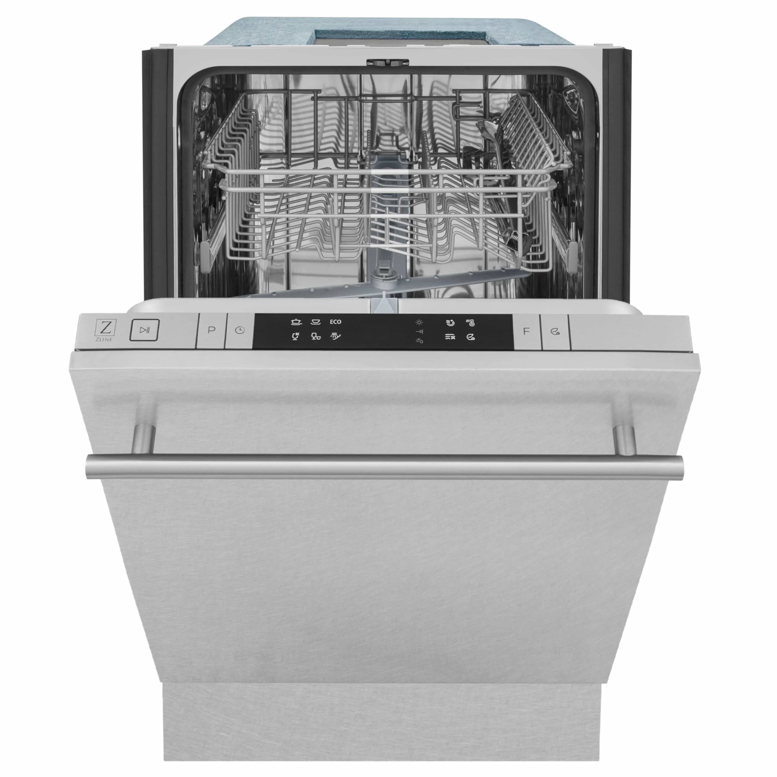 ZLINE 18-Inch Dishwasher in DuraSnow Stainless Steel with Stainless Steel Tub and Modern Style Handle (DW-SN-18)