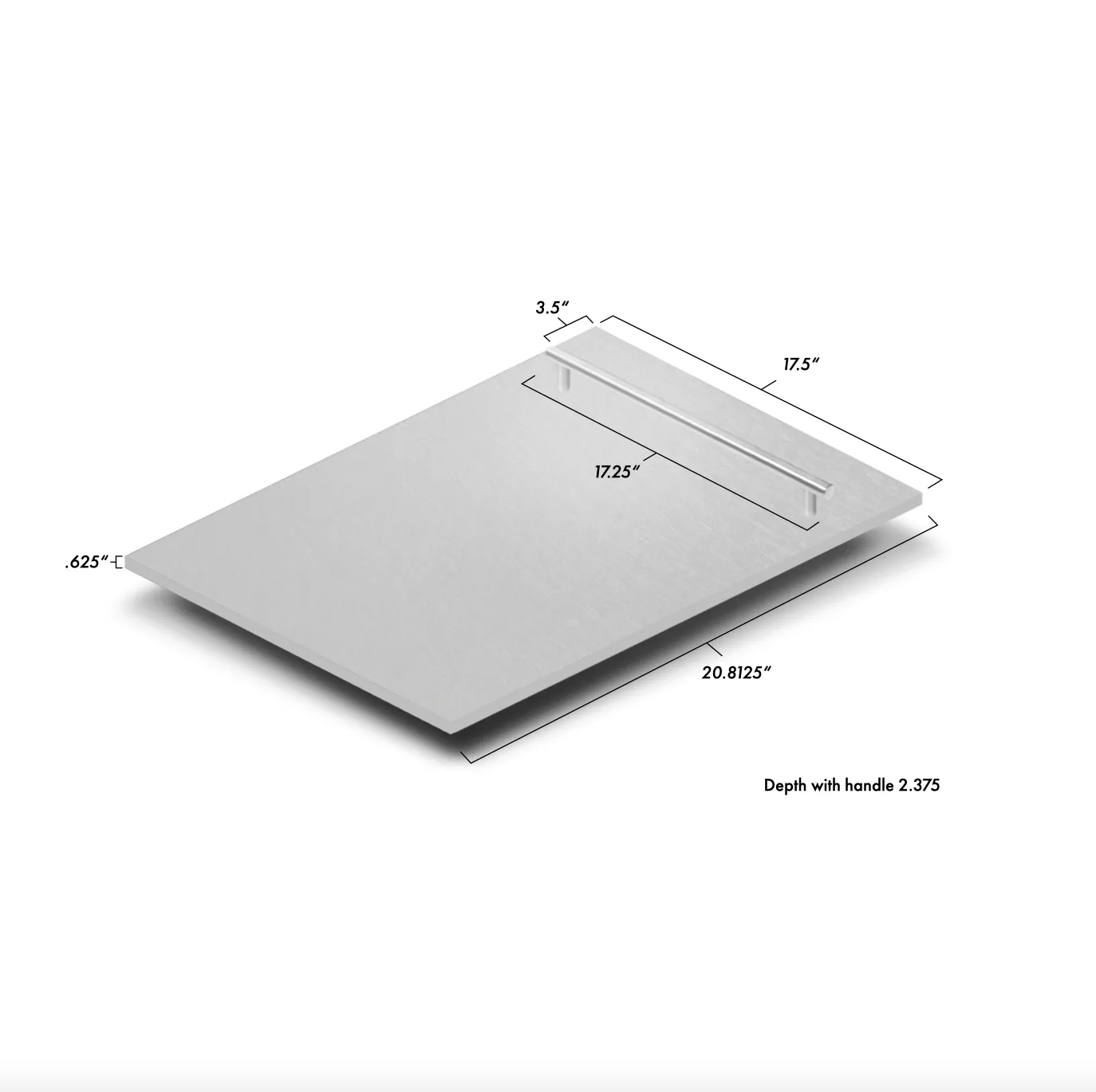 ZLINE 18-Inch Dishwasher in DuraSnow Stainless Steel with Stainless Steel Tub and Modern Style Handle (DW-SN-18)