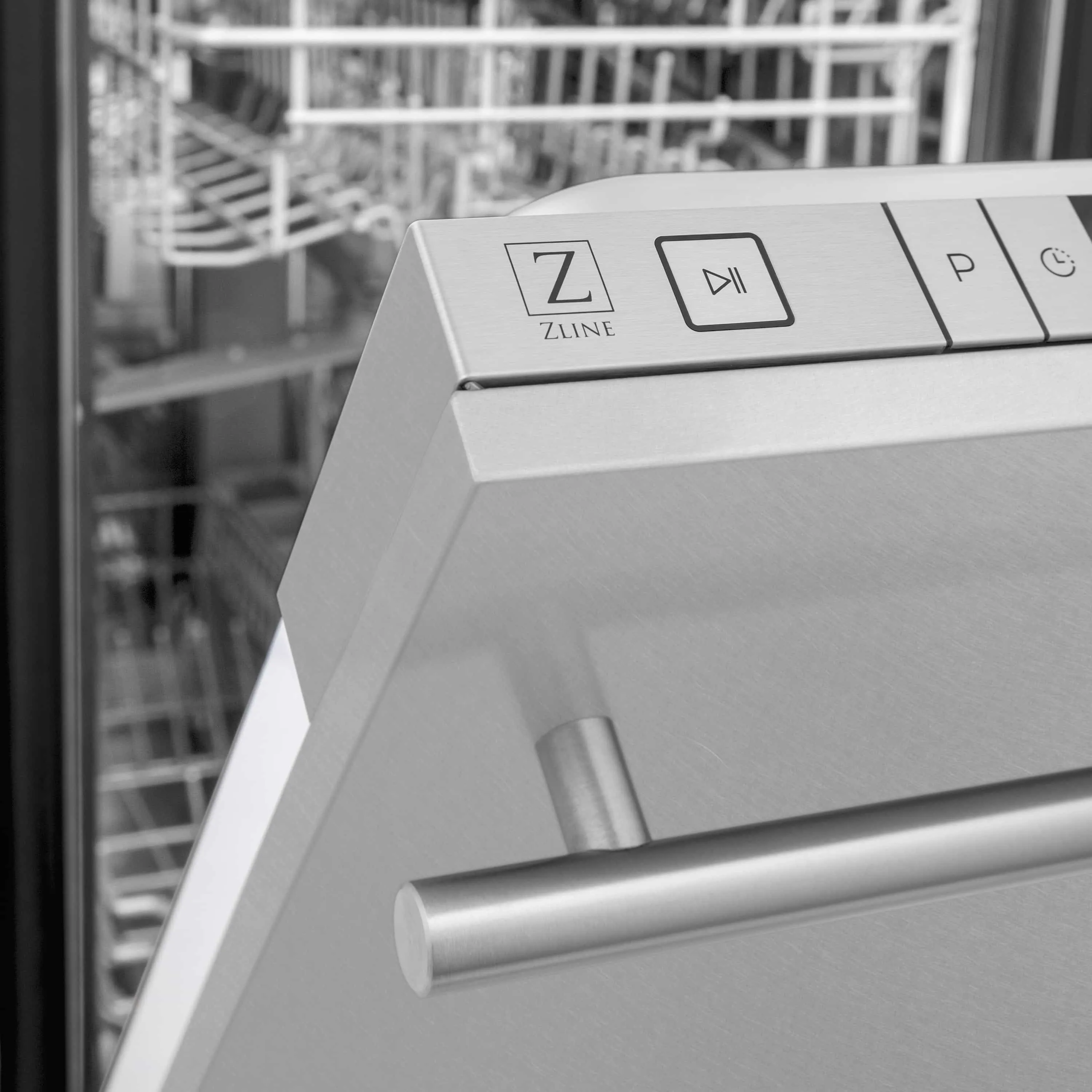 ZLINE 18-Inch Dishwasher in DuraSnow Stainless Steel with Stainless Steel Tub and Modern Style Handle (DW-SN-18)