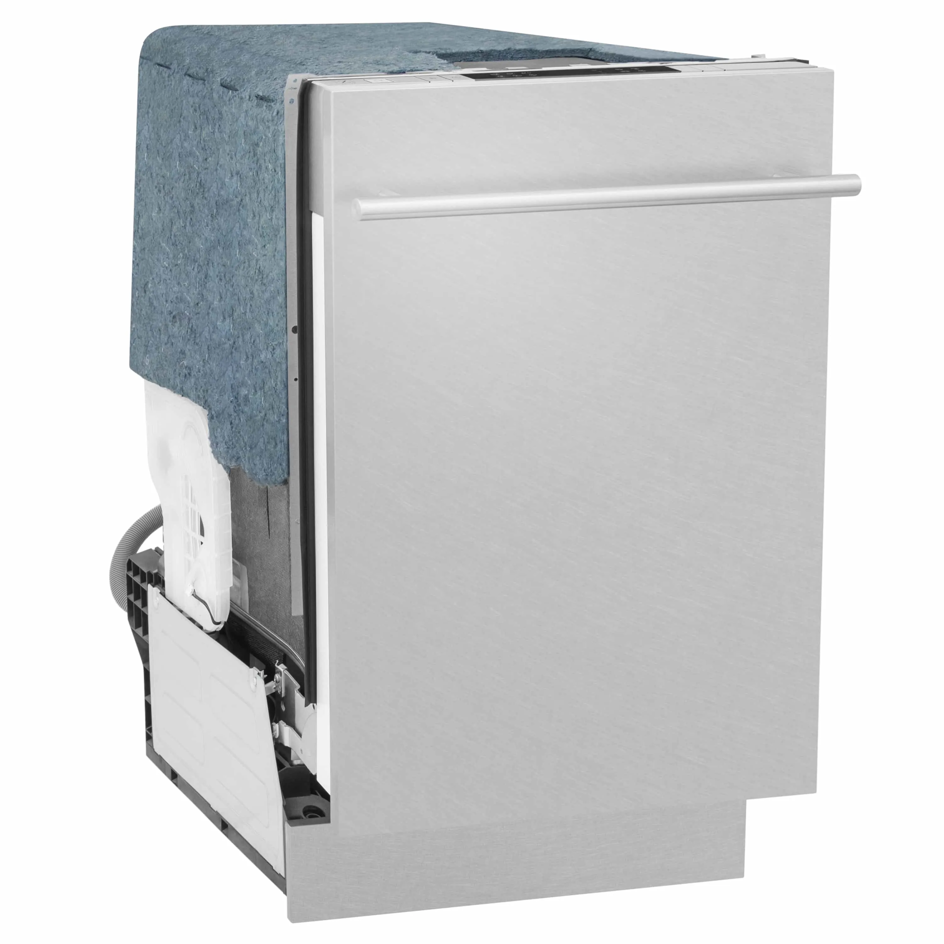 ZLINE 18-Inch Dishwasher in DuraSnow Stainless Steel with Stainless Steel Tub and Modern Style Handle (DW-SN-18)