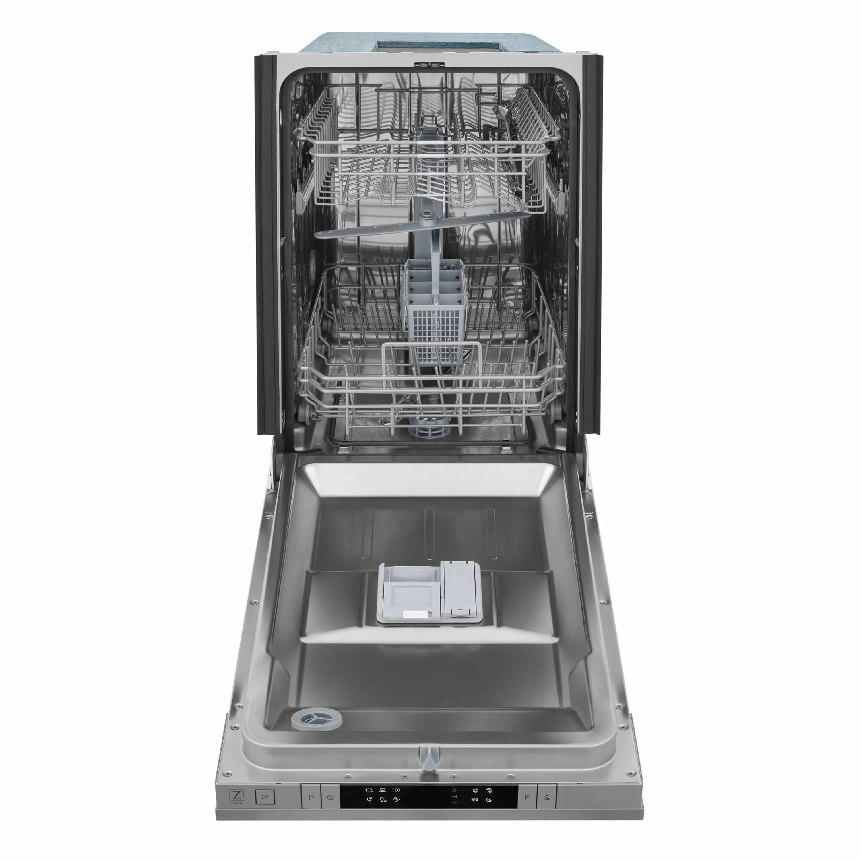 ZLINE 18-Inch Dishwasher in DuraSnow Stainless Steel with Stainless Steel Tub and Modern Style Handle (DW-SN-18)