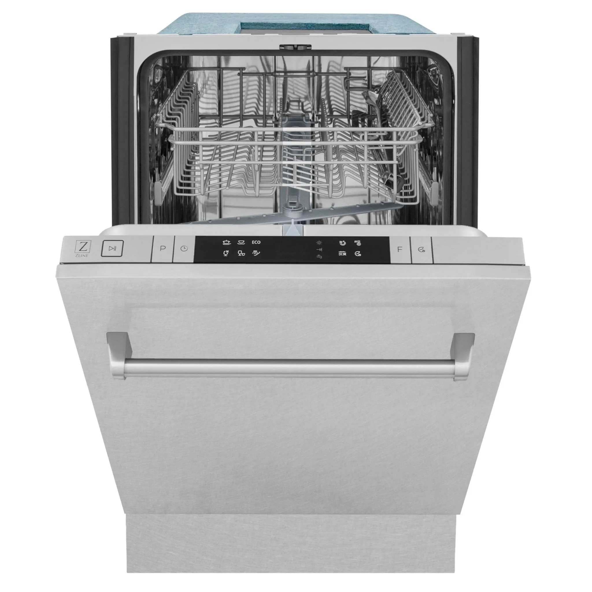 ZLINE 18-Inch Dishwasher in DuraSnow Stainless Steel with Stainless Steel Tub and Traditional Style Handle (DW-SN-H-18)