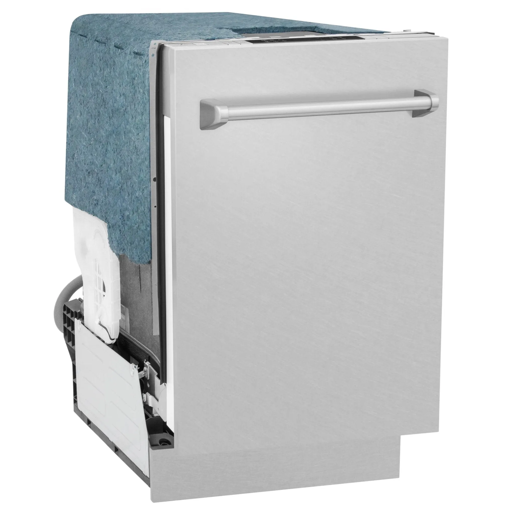ZLINE 18-Inch Dishwasher in DuraSnow Stainless Steel with Stainless Steel Tub and Traditional Style Handle (DW-SN-H-18)
