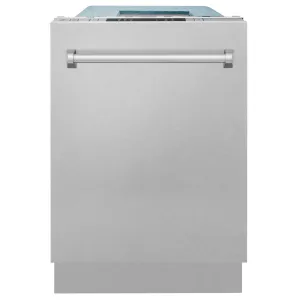 ZLINE 18-Inch Dishwasher in DuraSnow Stainless Steel with Stainless Steel Tub and Traditional Style Handle (DW-SN-H-18)