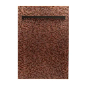 ZLINE 18-Inch Dishwasher in Hand-Hammered Copper with Stainless Steel Tub and Traditional Style Handle (DW-HH-H-18)