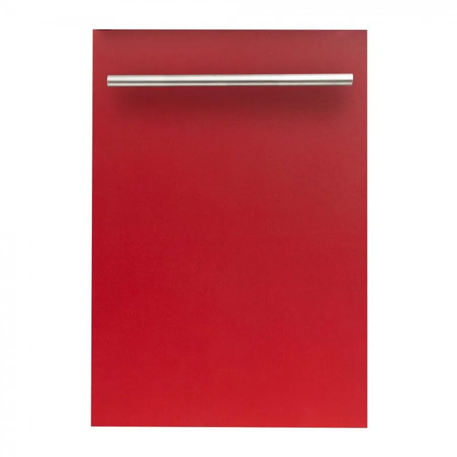 ZLINE 18-Inch Dishwasher in Red Matte with Stainless Steel Tub and Modern Style Handle (DW-RM-H-18)