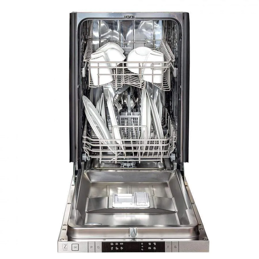 ZLINE 18-Inch Dishwasher in Red Matte with Stainless Steel Tub and Traditional Style Handle (DW-RM-18)