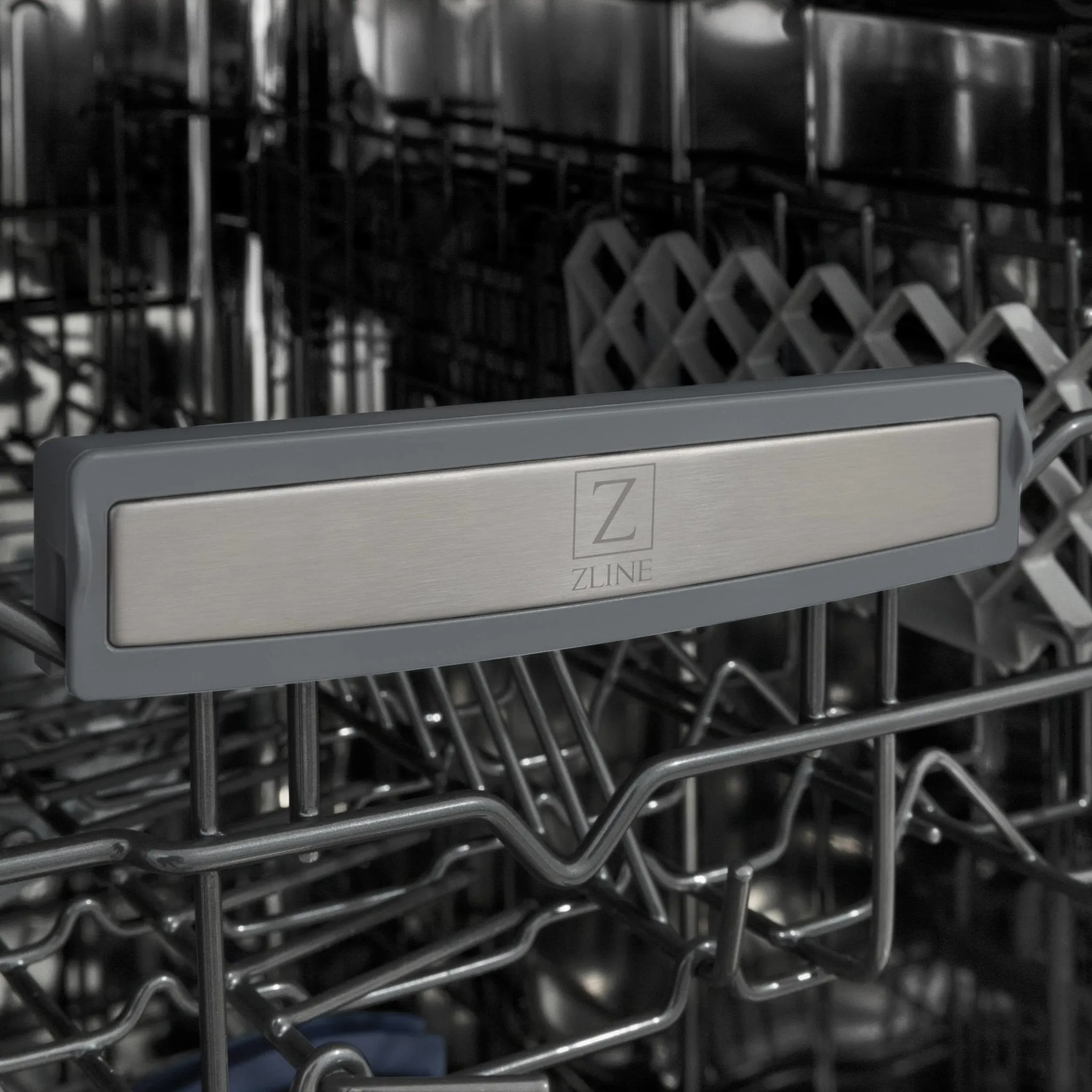 ZLINE 18-Inch Tallac Series 3rd Rack Top Control Dishwasher in Black Matte with Stainless Steel Tub, 51dBa (DWV-BLM-18)
