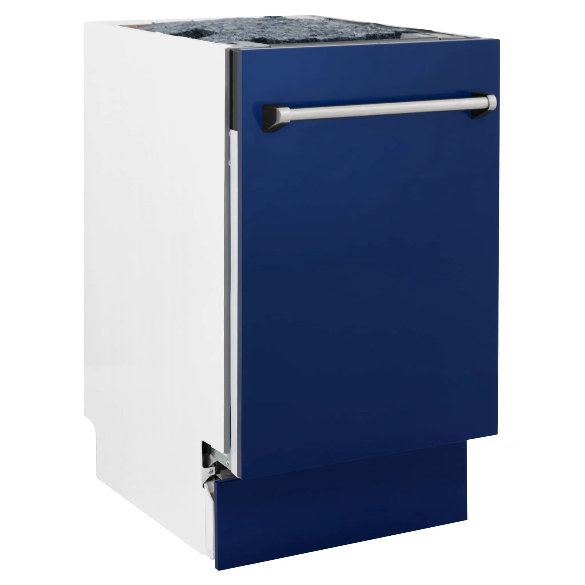 ZLINE 18-Inch Tallac Series 3rd Rack Top Control Dishwasher in Blue Gloss with Stainless Steel Tub, 51dBa (DWV-BG-18)