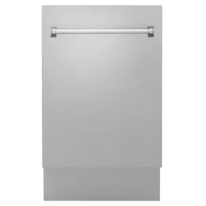 ZLINE 18-Inch Tallac Series 3rd Rack Top Control Dishwasher in DuraSnow with Stainless Steel Tub, 51dBa (DWV-SN-18)