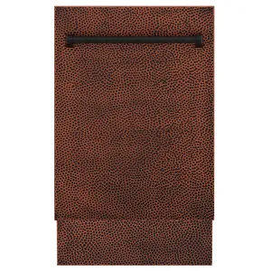 ZLINE 18-Inch Tallac Series 3rd Rack Top Control Dishwasher in Hand Hammered Copper with Stainless Steel Tub, 51dBa (DWV-HH-18)