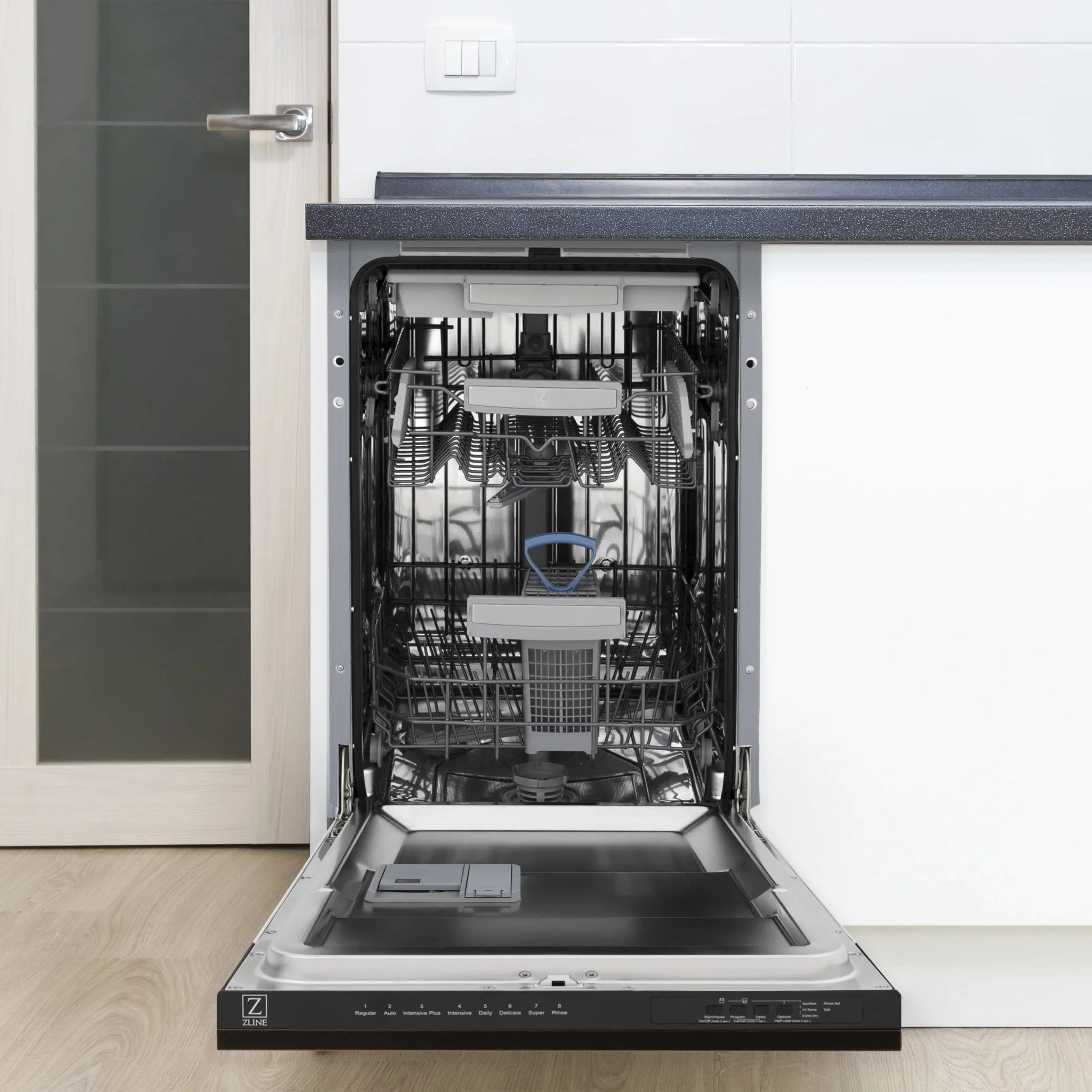 ZLINE 18-Inch Tallac Series 3rd Rack Top Control Dishwasher in Oil Rubbed Bronze with Stainless Steel Tub, 51dBa (DWV-ORB-18)
