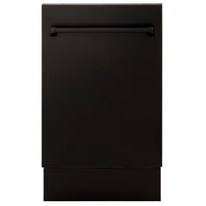ZLINE 18-Inch Tallac Series 3rd Rack Top Control Dishwasher in Oil Rubbed Bronze with Stainless Steel Tub, 51dBa (DWV-ORB-18)