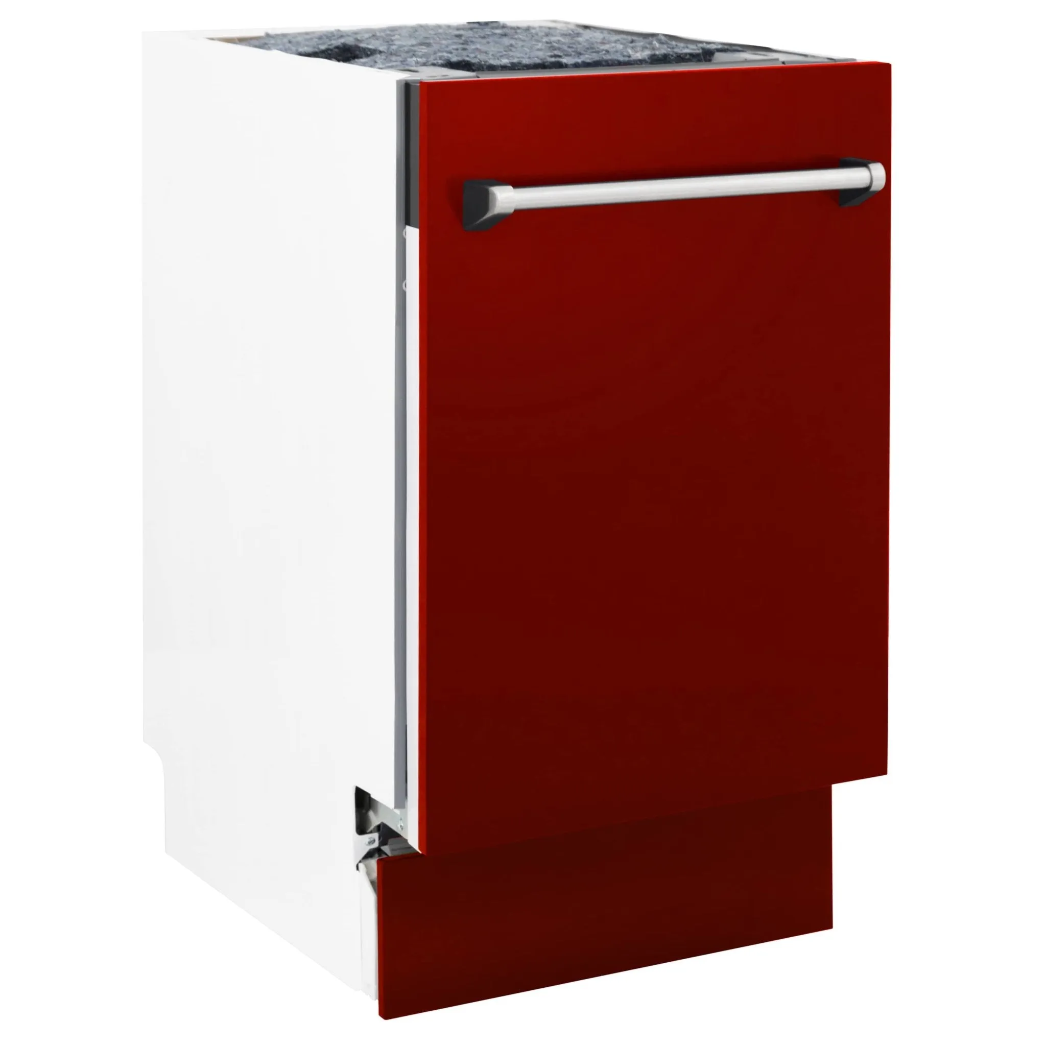 ZLINE 18-Inch Tallac Series 3rd Rack Top Control Dishwasher in Red Gloss with Stainless Steel Tub, 51dBa (DWV-RG-18)