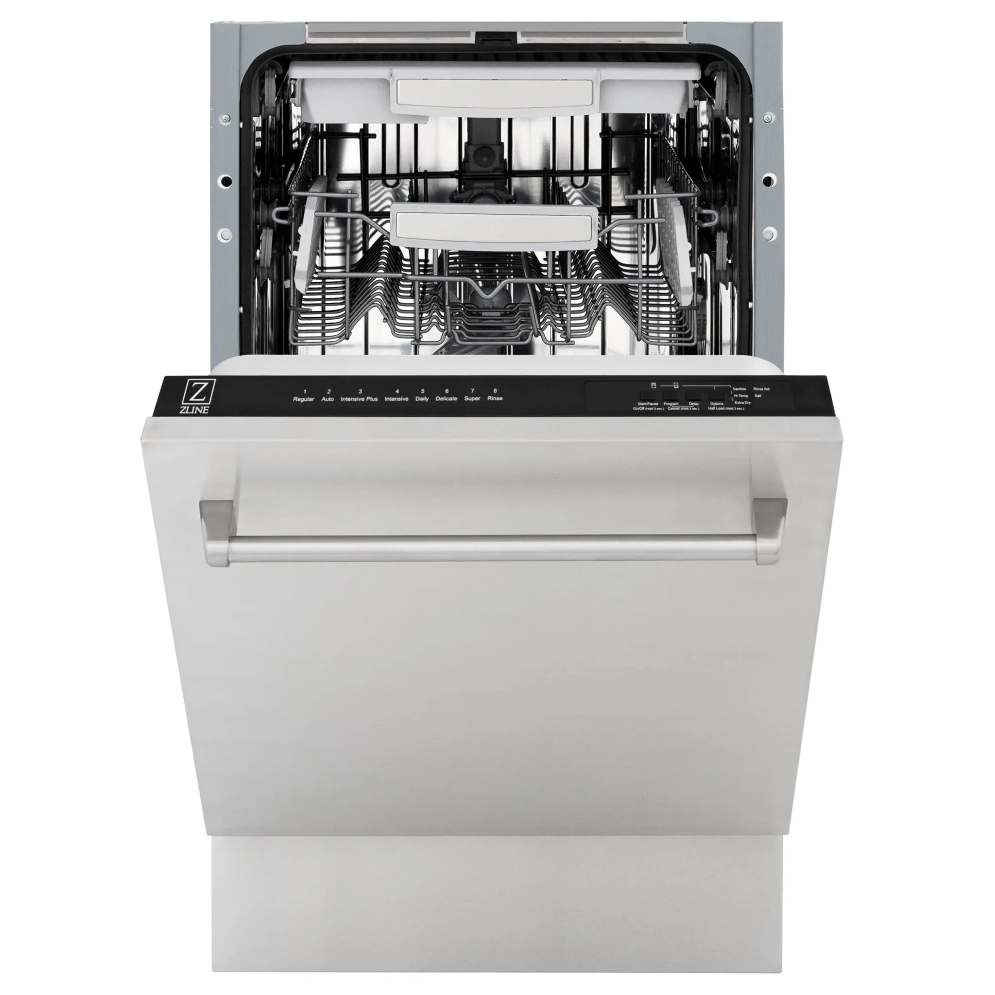 ZLINE 18-Inch Tallac Series 3rd Rack Top Control Dishwasher in Stainless Steel, 51dBa (DWV-304-18)