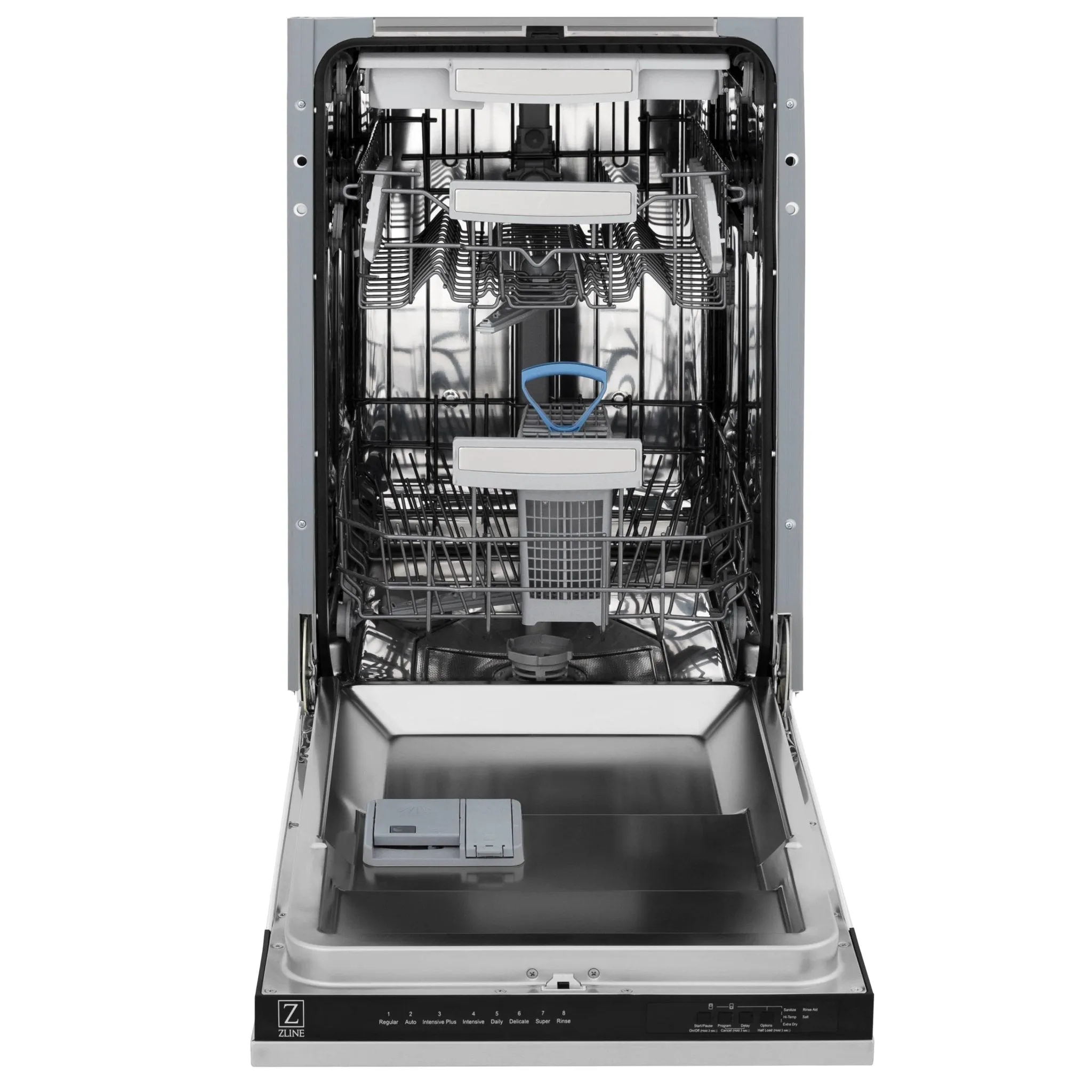 ZLINE 18-Inch Tallac Series 3rd Rack Top Control Dishwasher in Stainless Steel, 51dBa (DWV-304-18)