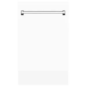 ZLINE 18-Inch Tallac Series 3rd Rack Top Control Dishwasher in White Matte with Stainless Steel Tub, 51dBa (DWV-WM-18)