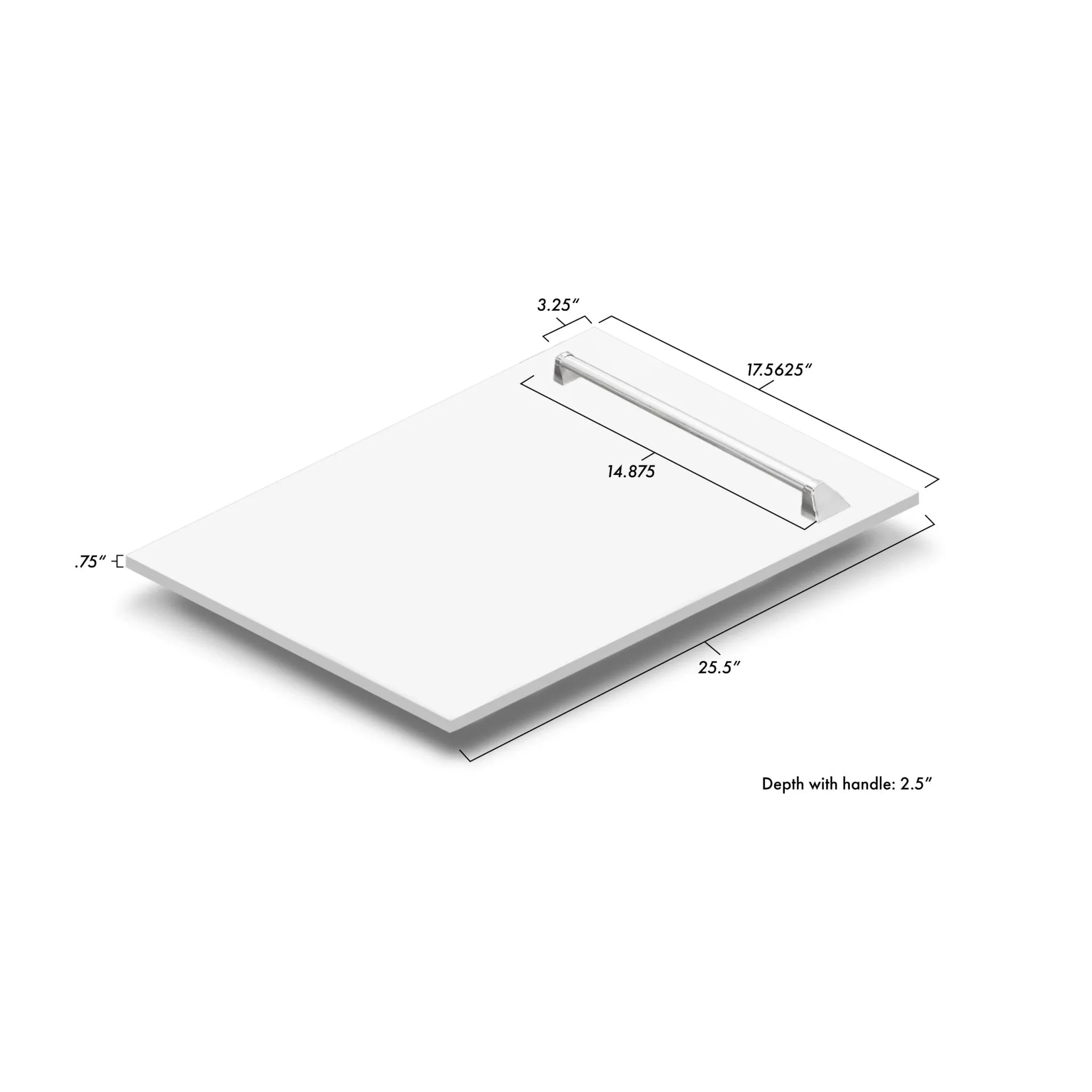 ZLINE 18-Inch Tallac Series 3rd Rack Top Control Dishwasher in White Matte with Stainless Steel Tub, 51dBa (DWV-WM-18)