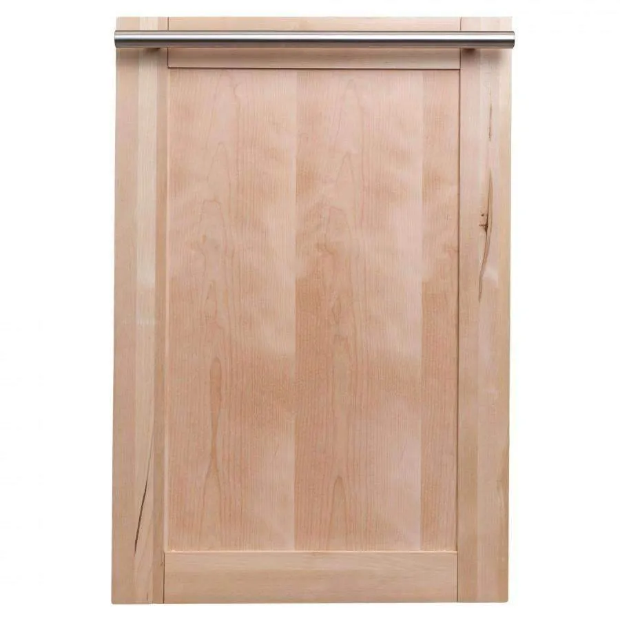 ZLINE 18-Inch Top Control Dishwasher in Unfinished Wood with Modern Style Handle (DW-UF-18)